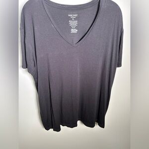 Nine West Women's Black V Neck Tee XL